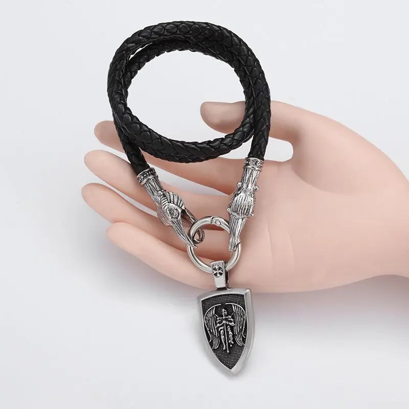 Archangel Saint Michael Amulet Divine Shield Pendant Necklace