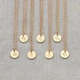 Birth Flowers Necklace Disc Pendant Layering Necklace Women Jewelry Gift