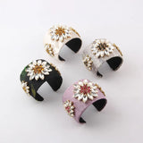 Baroque Rhinestone Flower Bracelet