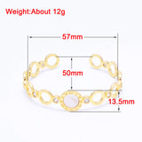 Roman Numerals Bracelet Gold Color Zircon Hollow-Out Bangle
