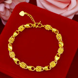 Delicate Bracelets for Women Geometry Hollowed Out Wedding Jewelry