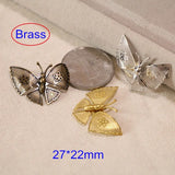 Brass Butterfly Charms 27*22mm - 12 PCS