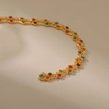 Colorful Bead Chain Choker Necklace for Women