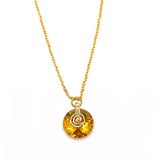 Crystal Faceted Pendant Necklace 14mm Hollow Rose Charm Stained Glass Jewelry