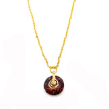 Crystal Faceted Pendant Necklace 14mm Hollow Rose Charm Stained Glass Jewelry