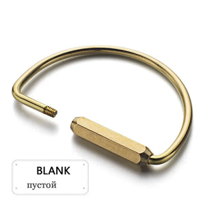 Delicate Lettering Copper Keychain Holder DK353