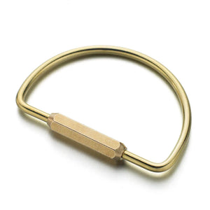 Delicate Lettering Copper Keychain Holder DK353