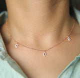 925 Sterling Silver Evil Eye Charm Choker Necklace