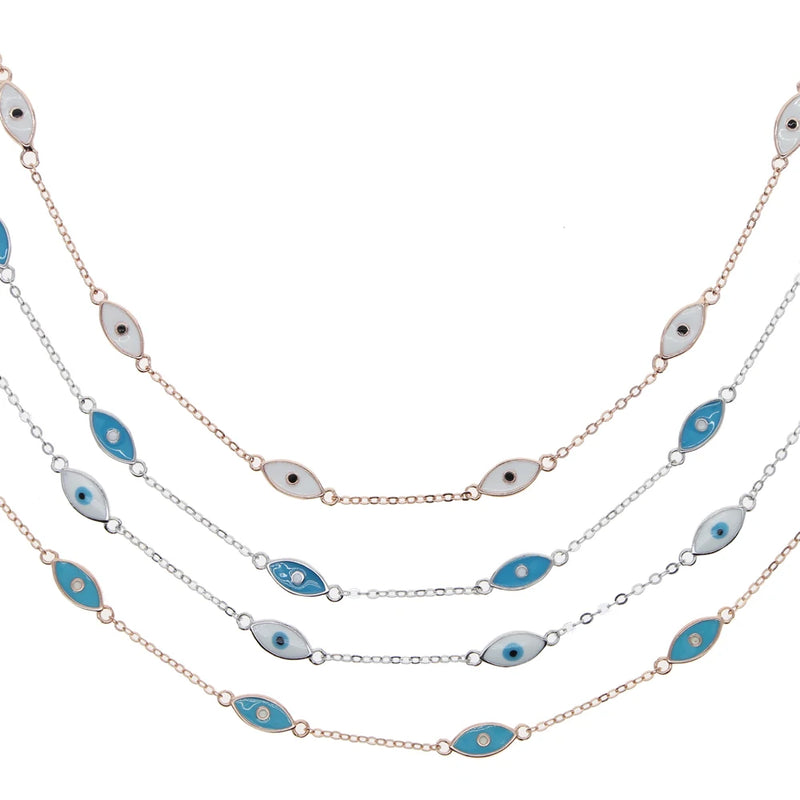 925 Silver Evil Eye Necklace for Girlfriend