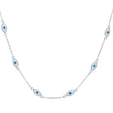 925 Silver Evil Eye Necklace for Girlfriend