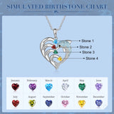 Delicate Dolphin Engraved Name Necklace Heart Pendant Christmas for Mom