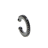 Delicate Micro Pave CZ Circle Cuff 925 Silver Ear Cuff