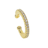 Delicate Micro Pave CZ Circle Cuff 925 Silver Ear Cuff