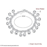 Delicate Five Hearts Women Bracelet 925 Sterling Silver Jewelry Snake Chain