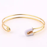 Enamel Pin Bracelet 18K Plated Bangles for Women