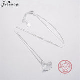 925 Silver Necklace Vintage Gingko Leaf Pendant Chain