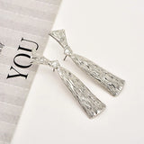 Golden Big Bow Tie Metal Earrings Geometric Bow Knot Shape Earrings For Women