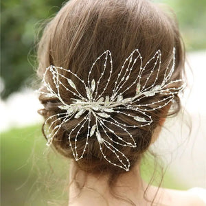 Delicate Rhinestone Wedding Hair Clip Crystal Bridal Tiara