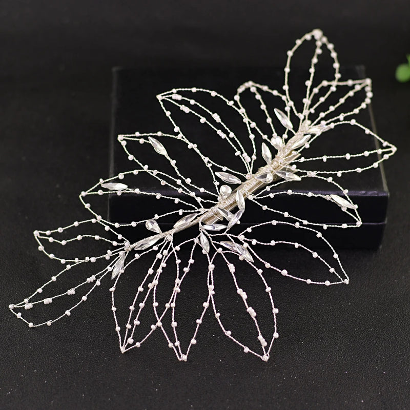 Delicate Rhinestone Wedding Hair Clip Crystal Bridal Tiara