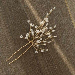 Delicate Hand Beads Hair Sticks Flowers Hairpin Bridal Wedding Hair Accessories