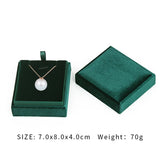 Vintage Velvet Pendant Necklace Ring Jewelry Display Case