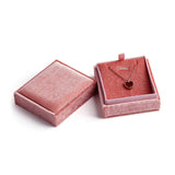 Vintage Velvet Pendant Necklace Ring Jewelry Display Case