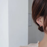 Delicate CZ Crystal Fruit Stud Earrings for Women 14K Plated