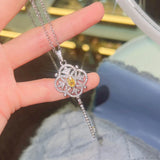Delicate Silver Zircon Pendant Necklace Chains Choker Jewelry