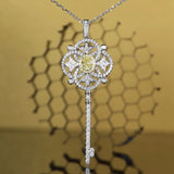 Delicate Silver Zircon Pendant Necklace Chains Choker Jewelry
