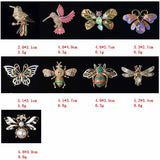 Delicate Bee Bird Brooch Enamel Animal Pins DIY Accessory Jewelry Gift
