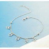 925 Sterling Silver Puppy Anklets For Women Foot Chain Birthday Gift