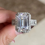 Square CZ Wedding Ring for Women