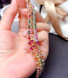 Multicolor Zirconia Silver Bracelet for Women