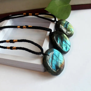 Labradorite Moonstone Crystal Necklace Healing Stone