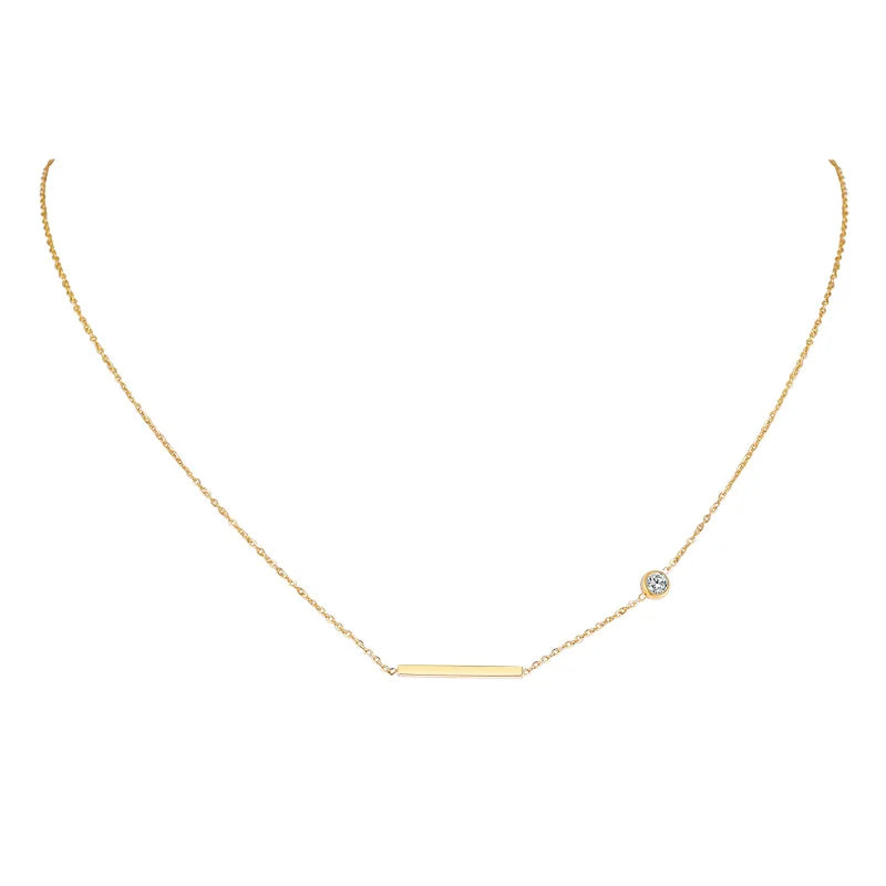Delicate Petite Sideway Cross Necklace Women