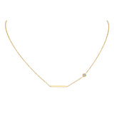Delicate Petite Sideway Cross Necklace Women