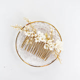 Porcelain Flower Wedding Comb Hair Piece Crystal Bridal Accessories