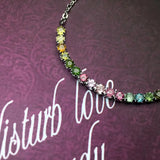 Rainbow Tourmaline Bracelet Rhinestone Slimming Bracelet Women Crystal Healing