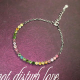 Rainbow Tourmaline Bracelet Rhinestone Slimming Bracelet Women Crystal Healing