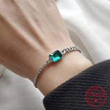 Delicate Silver 925 Zircon Link Bracelet