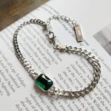 Delicate Silver 925 Zircon Link Bracelet