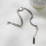 Delicate Silver 925 Zircon Link Bracelet
