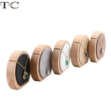 Wooden Pu Leather Jewelry Organizer Holder Necklace Pendant Display Stand