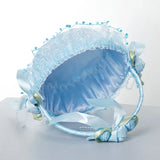 Satin Lace Basket Pink/Blue Flower Girl Kids Photo Props