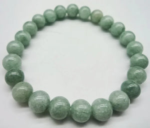 Shallow Green 8mm Aquamarine Beads Bracelet for Women