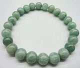 Shallow Green 8mm Aquamarine Beads Bracelet for Women