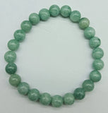 Shallow Green 8mm Aquamarine Beads Bracelet for Women