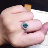 Delicate Shine Zircon Crystal Open Ring Multicolor Gems Zircon Fine Ring