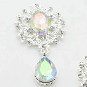 Delicate Shining Brooch Crystal Accessories Set