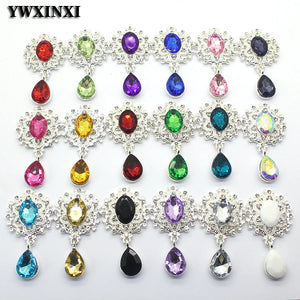Delicate Shining Brooch Crystal Accessories Set